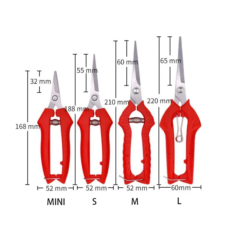 Gardening Hand Pruner Micro-Tip Pruning Snips Leaf Trimmer Straight Florist Scissor for Plants Garden Scissors Pruning Shears