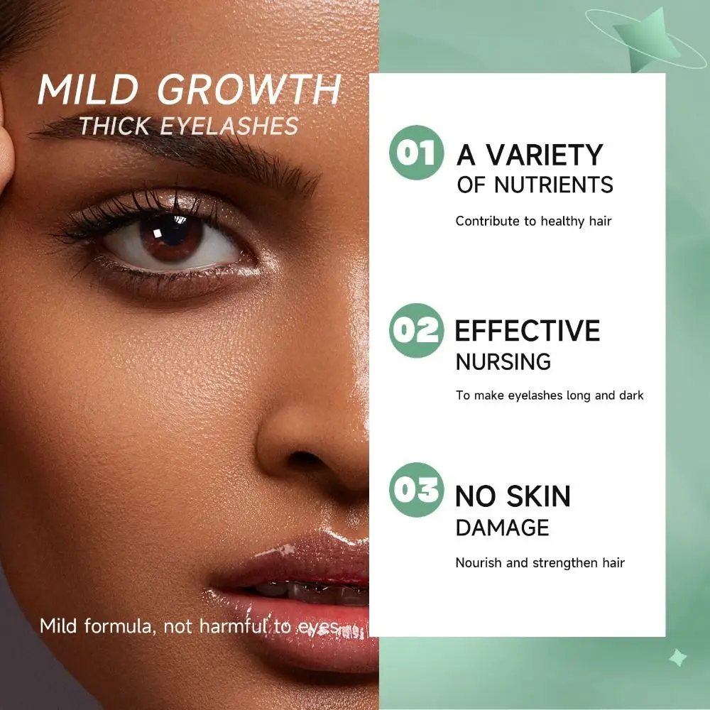 Professional Bushy Eyelash Growth Serum Natural Fast 7 Days Eyelash Lengthening Lash Lift Fuller Eyelash Enhancer Women