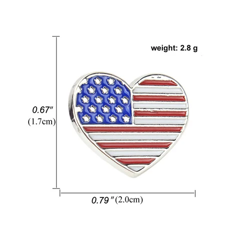 Zinc alloy die-casting metal cartoon national flags, brooches, chest badges, and oil dripping badges of the United States