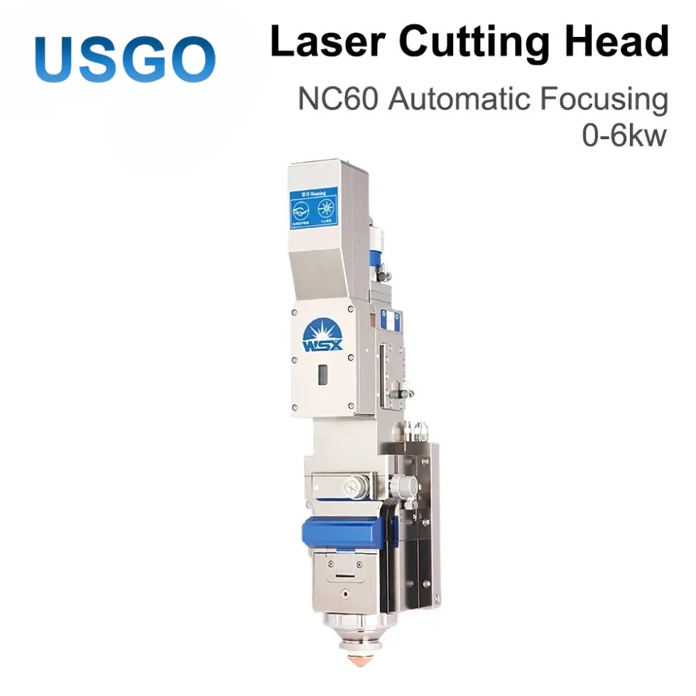 USGO WSX NC60 6kW Auto Focus Fiber Laser Cutting Head 6000W QBH F100 F190 for High Power Metal Laser Cutting Machine