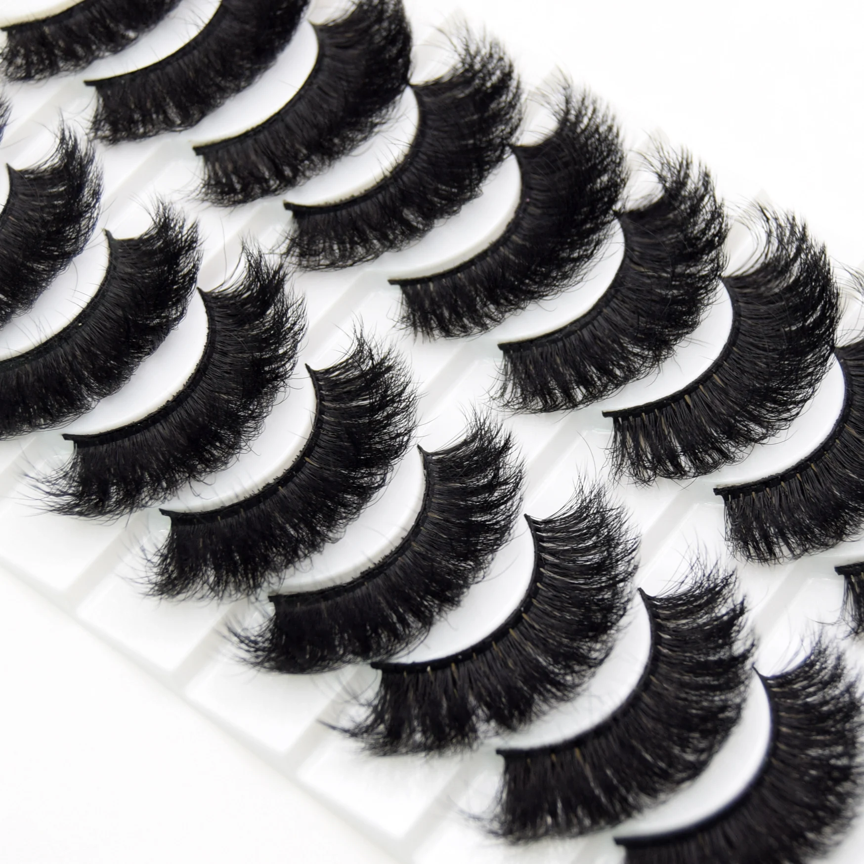 3/5/10pairs Fake Eyelashes Thick Long False Eyelashes Dramatic Lashes 3D Faux Mink Eyelashes Wholesale Full Strip Lashes Makeup