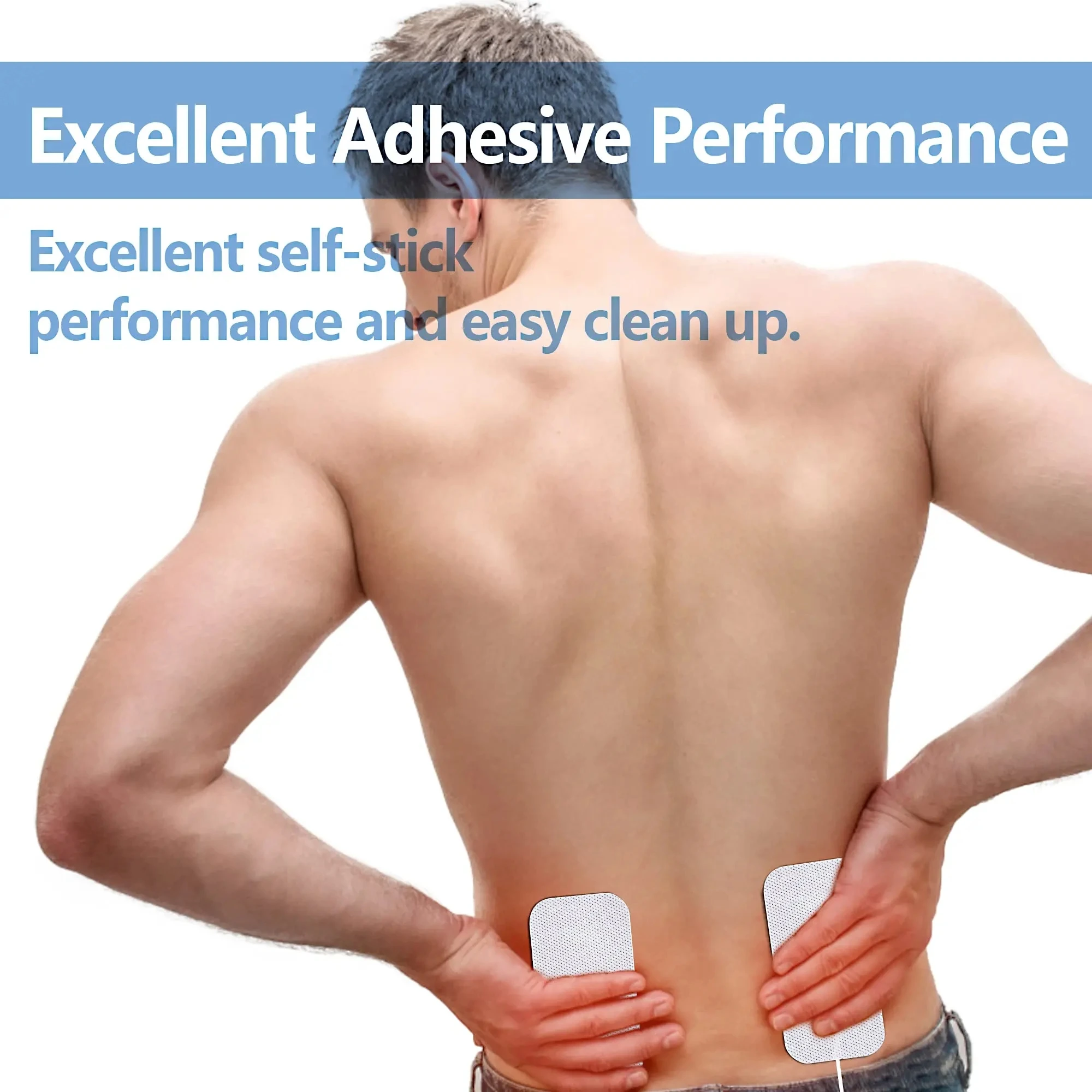 Elektrostimulation Elektrode Patch TENS Selbstklebende Pulse Gel Aufkleber EMS Muskel Stimulator Akupunktur Massagegerät Ersatz – Detail 6