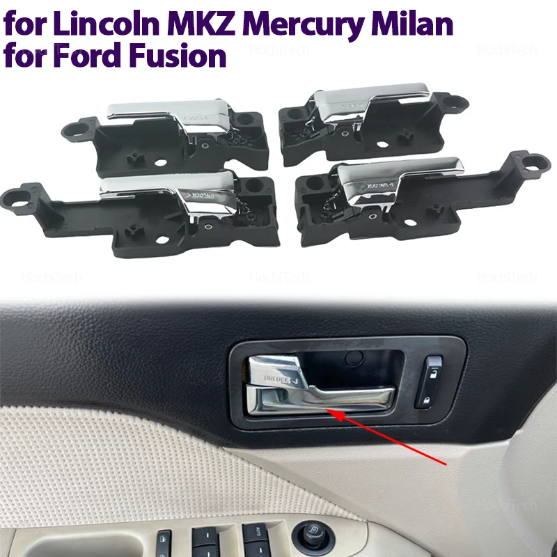 مقبض الباب الداخلي الداخلي يمسك الجانب الأمامي الأيسر الأيمن لفورد فيوجن ميركوري ميلان لينكولن MKZ 2007 2008-2012 6E5Z-5422601-A #3