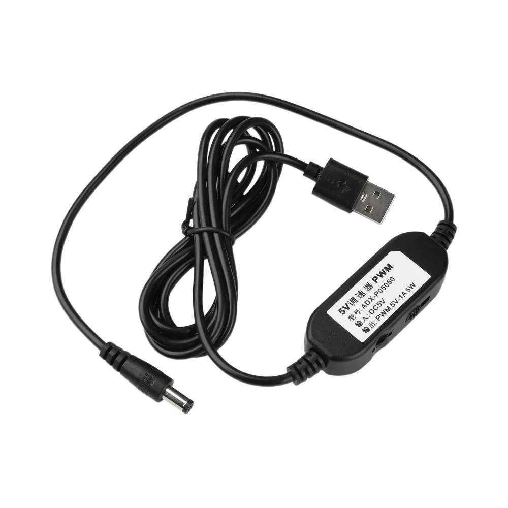 

DC5V to 5V/12V Motor Speed Regulator Motor Speed Controller Forward+Reverse Switch Adjust Speed USB Driver Cable with Indicator