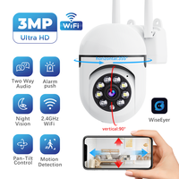 3MP Ultra HD WiFi Security Camera Pan Tilt 355°/90° IP Camera with Two Way Audio Motion Detection Night Vision Home Monitoring