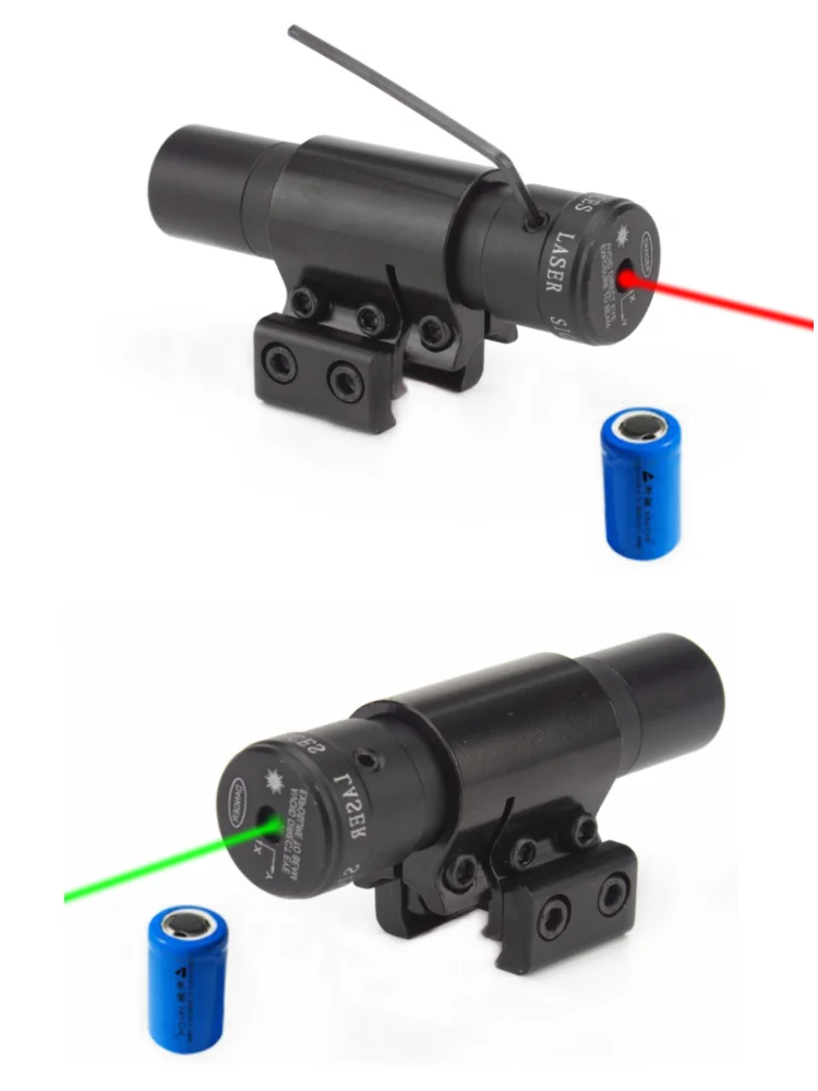 Tactical Red Dot Laser Sight with 11/20mm Picatinny Rail Mount Barrel Mount Laser Pointer Sight with Battery and Charger