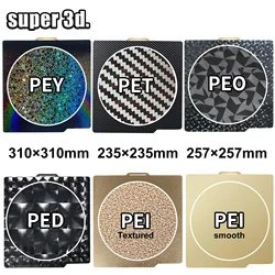 Pey Magnetic PEO Plate 310x310mm Smooth PED Build Plate 235x235 Pet Pei Sheet For Creality CR10 Bambulab P1P Ender 3 V2 Upgrade