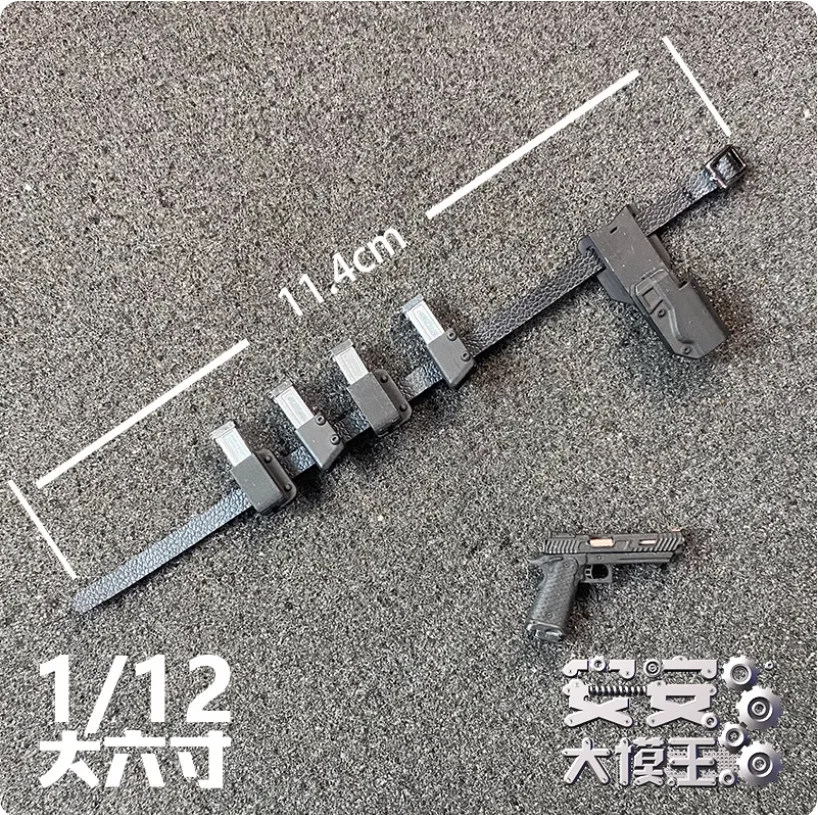 1/12 Soldier Toy Movie Version Tactical Belt Gun Fit 6'' Action Figure Doll Body DIY Accessories Model In Stock