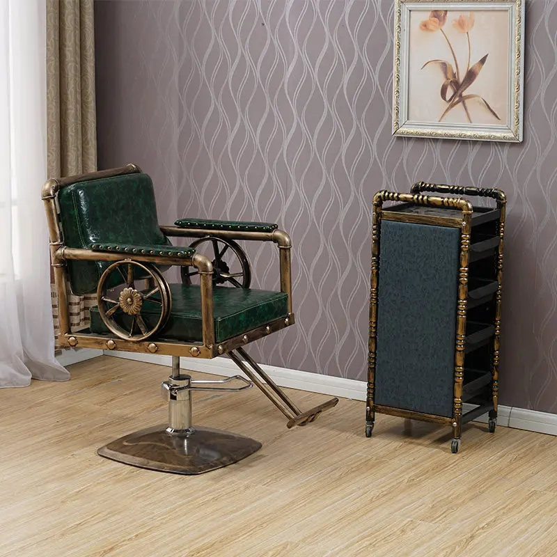 Nordic Aesthetic Barber Chairs Luxury Modern Vintage Barber Chairs Fashionable Beauty Trendy Cadeira De Barbeiro Salon Furniture