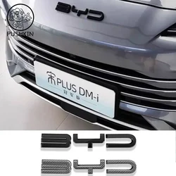 For BYD Song Plus EV DMI 2024 2025 BYD SEALION 6 Accessories Car Front Bumper Emblem Badge Decal Black Carbon Logo Refit Sticker