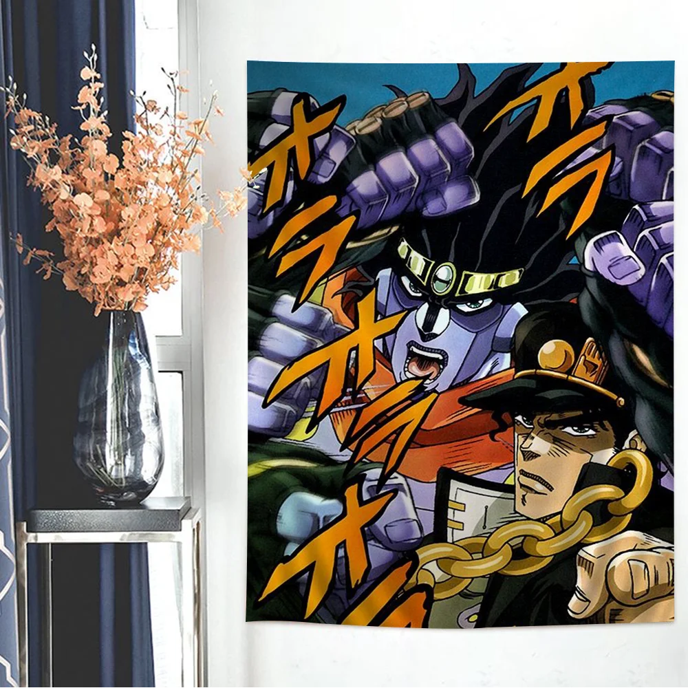 

JOJO Anime JoJo's Bizarre Adventure Hanging Bohemian Tapestry Bohemian Wall Tapestries Mandala Kawaii Room Decor