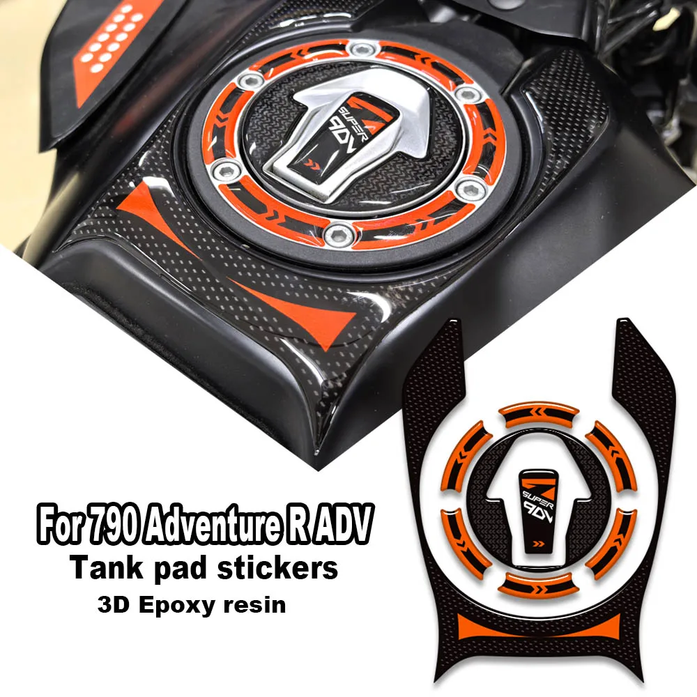 

For 790 Adventure R ADV 2019-2025 Motorcycle Protector Tank Pad Side Grips Gas Fuel Oil Kit Handguard Mudguard Wheel stickers