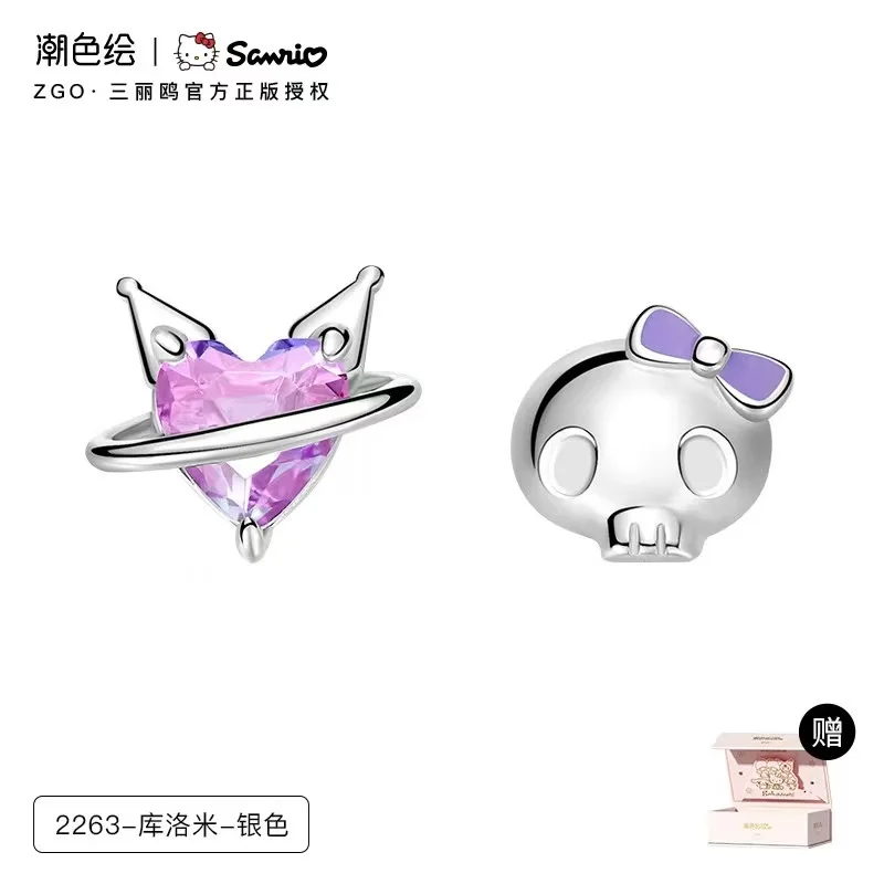 

Аксессуары для аниме INS Tide, цветная живопись, совместные серьги KT Kuromi Hello Kitty