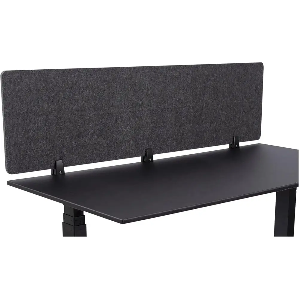 

Desk Divider with Acoustic Privacy for Noise Reduction and Visual Focus - 59 x 16 Anthracite Gray