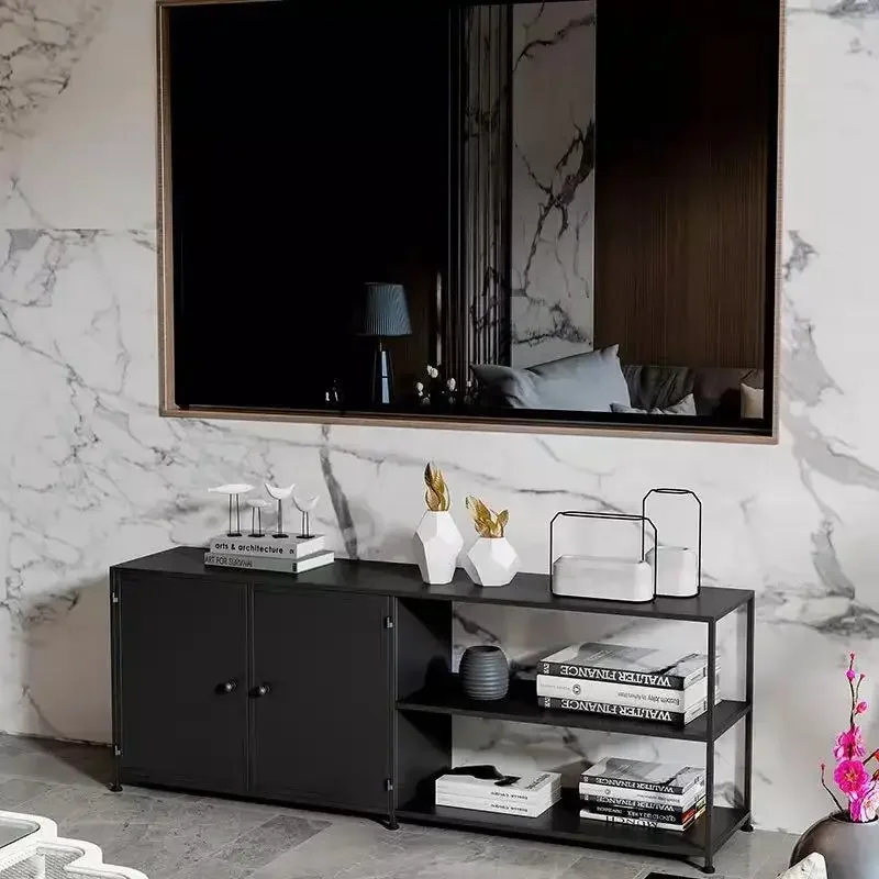 

Подставка для телевизора в скандинавском индустриальном стиле, металлический каркас, настенная консольная полка с плавающим дизайном, современный шкаф для хранения