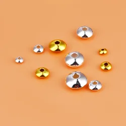 10PCS 925 sterling silver flying saucer bead spacer handmade diy material jewelry accessories