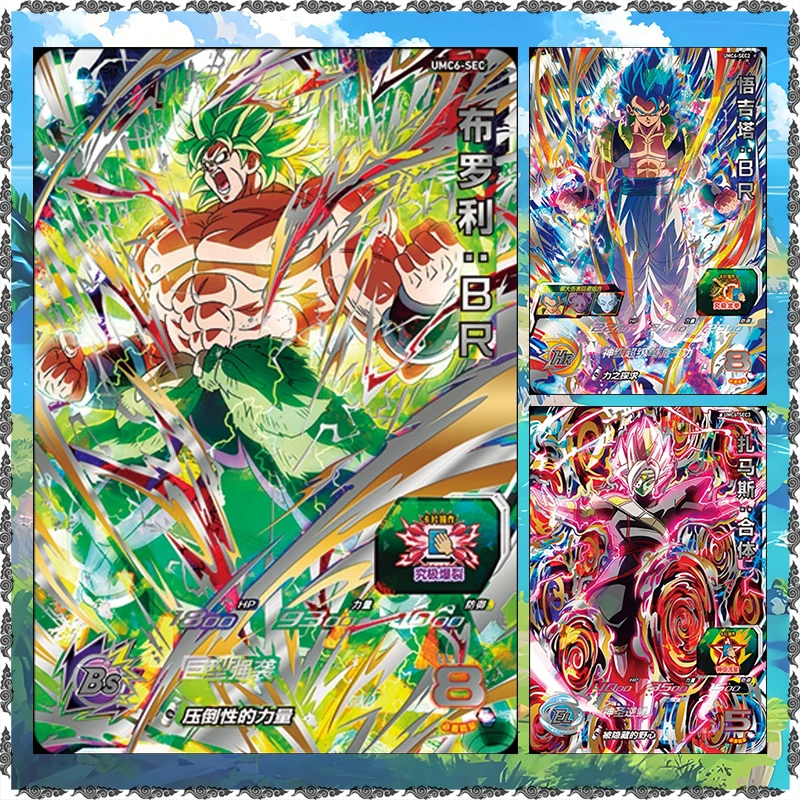 Bandai Anime Super Hero Dragon Ball Rare SEC Broli Bejita Yonsei Zamasu Desktop Battle Game Collectible Cards Birthday Toy Gift