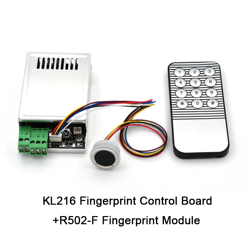 KL216 DC10-30V Waterproof Small+R502-F Fingerprint Module With Fingerprint Control Board Remote Control For Access Control