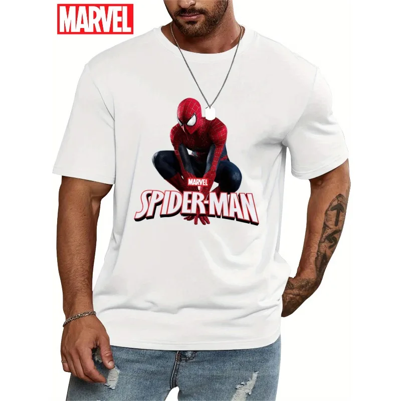 

Marvel The Amazing Spider-Man Printed T-Shirt 2025 Men's and Women's Summer New American Loose Casual Trend Short Sleeve Top