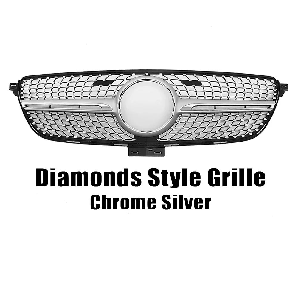 Xvip Chromen Diamanten Stijl Race Grille Voor Mercedes Benz Gle C292 Gle350 Gle450 Gle500 Gle43 Amg 2016-2019 Bovenste Roosters
