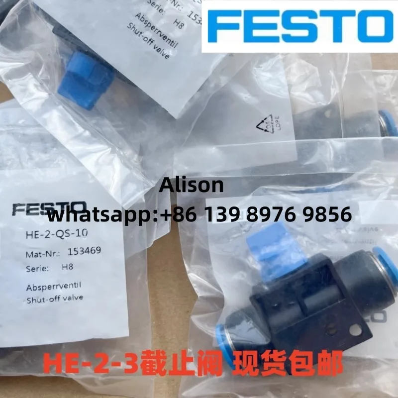 

10PCS FESTO HE-2-3-QS-4/QS-6/QS-8/QS-10/QS-12 HE-2-QS-4 HE-2-QS-6 HE-2-QS-8 HE-2-QS-10 HE-2-QS-12 HE-3-QS-4 153476 153477 153478