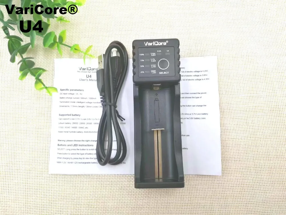 Умное зарядное устройство VariCore V20i V10 U4 18650, 1,2 в, 3,7 в, 3,2 в, 3,85 В, AA/AAA, 26650, 14500, 16340, 25500, NiMH, литий-ионный аккумулятор