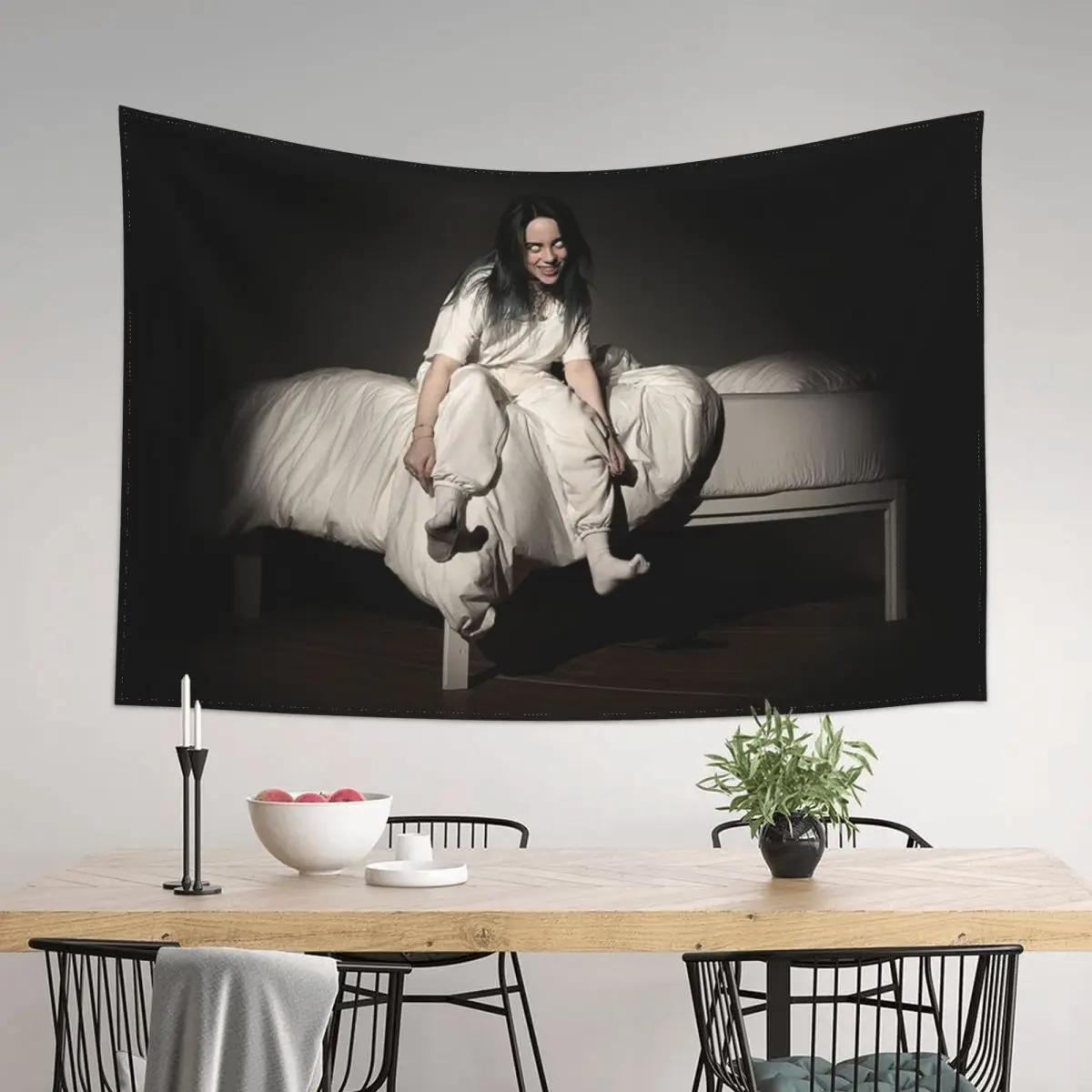 

Happier Than Ever When We All Fall Asleep Tapestry Room Aesthetic Wall Decoration Items Home Supplies Tapestry