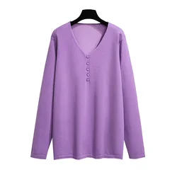 Oversized Women's Knitted Bottomed Sweater Plus Big Size Women Clothing Solid Show Thin Autumn Winter 150kg Sweaters Women 7XL