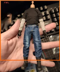 1/12 Scale Male Soldier Long Sleeve Stitching T-shirt Clothes Model for 6in Phicen Tbleague Action Figure Toy