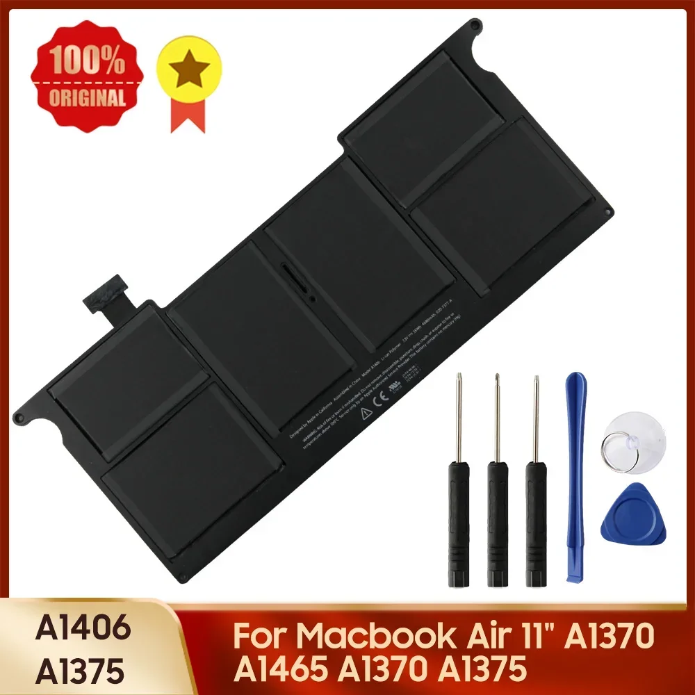 

Новый сменный аккумулятор A1406 A1375 для Macbook Air 11 дюймов A1370 A1465 A1370 4680 мАч Сменный аккумулятор + инструменты