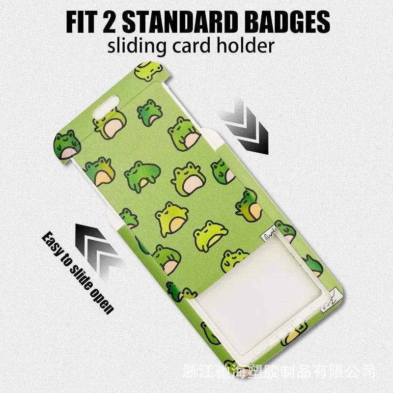 Frog Retractable Badge Holder Case ID Card Holder with Lanyard Access Work School Employee Card Reel Clip for Key Card - view 6