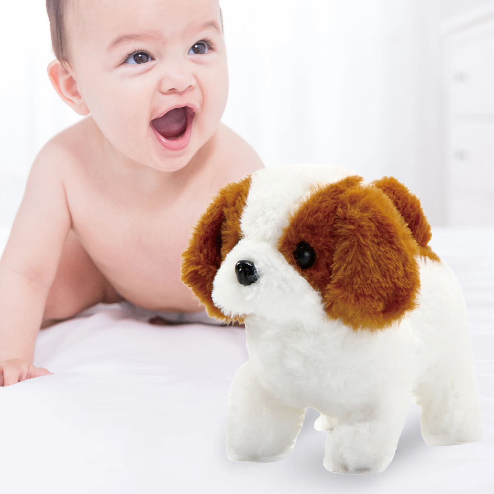 Perro de peluche interactivo Golden Retriever parlante, juguete eléctrico para cachorros para niños, perro mascota realista, Animal de peluche electrónico