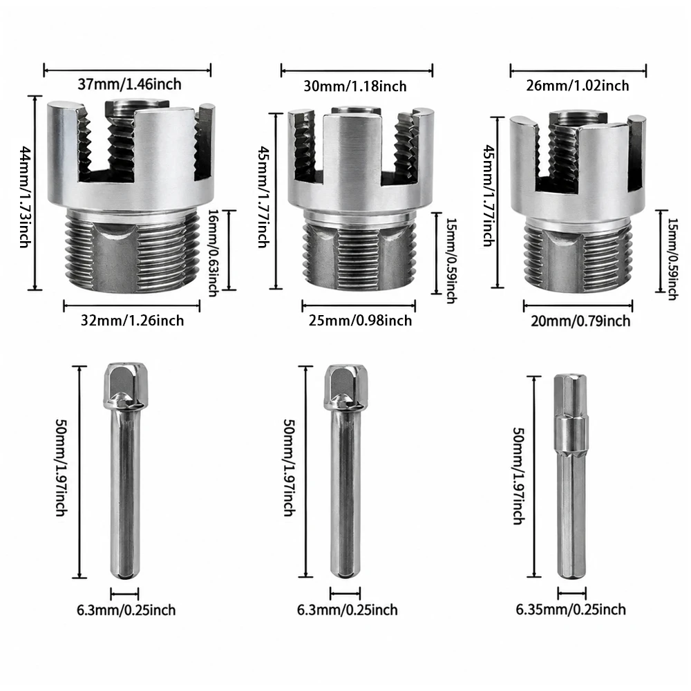 7pcs Pipe Threading Bit Set,1/2 3/4 1 Inch, Internal External Thread Cutter for PVC PPR MPP Plastic Water Pipe Installation