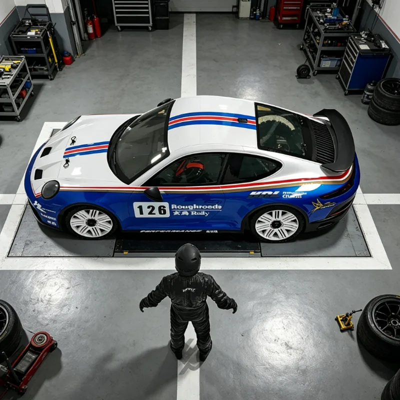 KKPIT KRL-RS 1/8 RC Drift Conversion Kit Transparent Body Shell with Spoiler for 1/10 Scale Drift Car Upgrade Parts