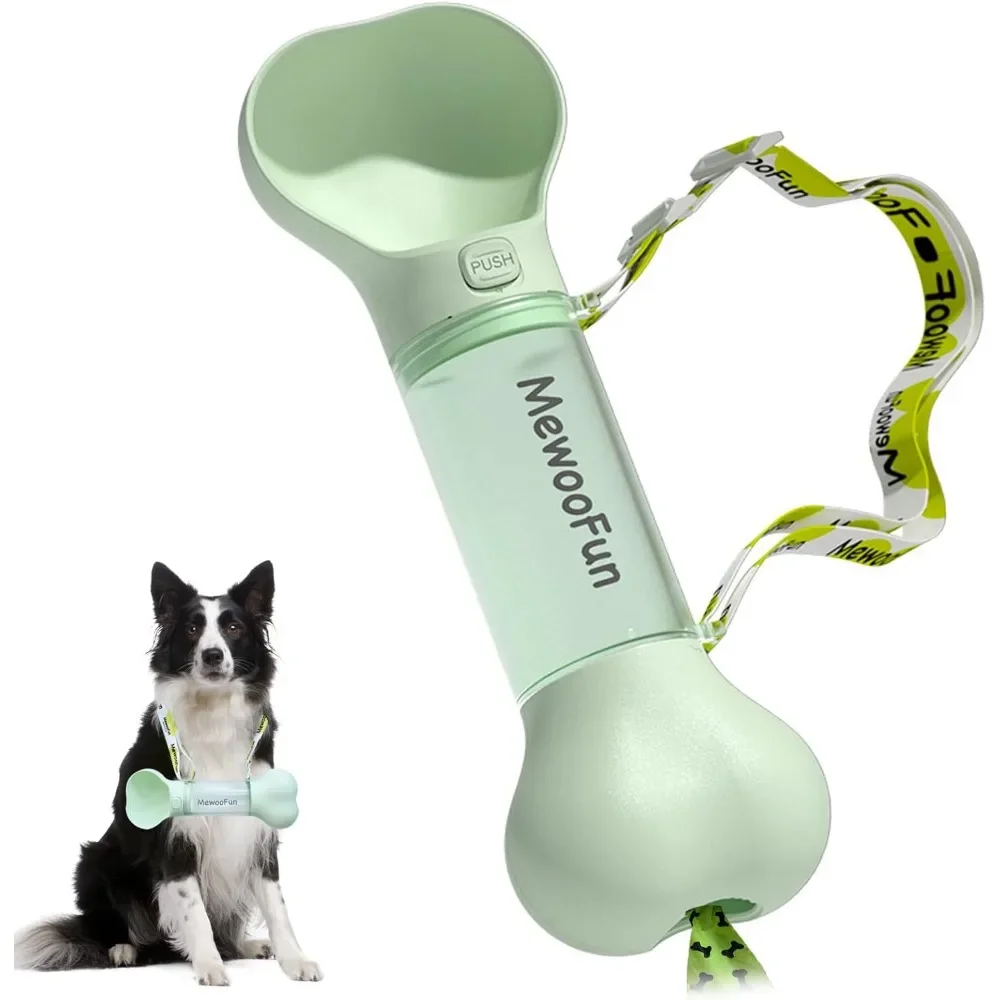 High Quality 286ml Multi-functional Outdoor Unique Water Bottle with Poop Bag Dog Feeders Pet Travel Water Bottle No Spills