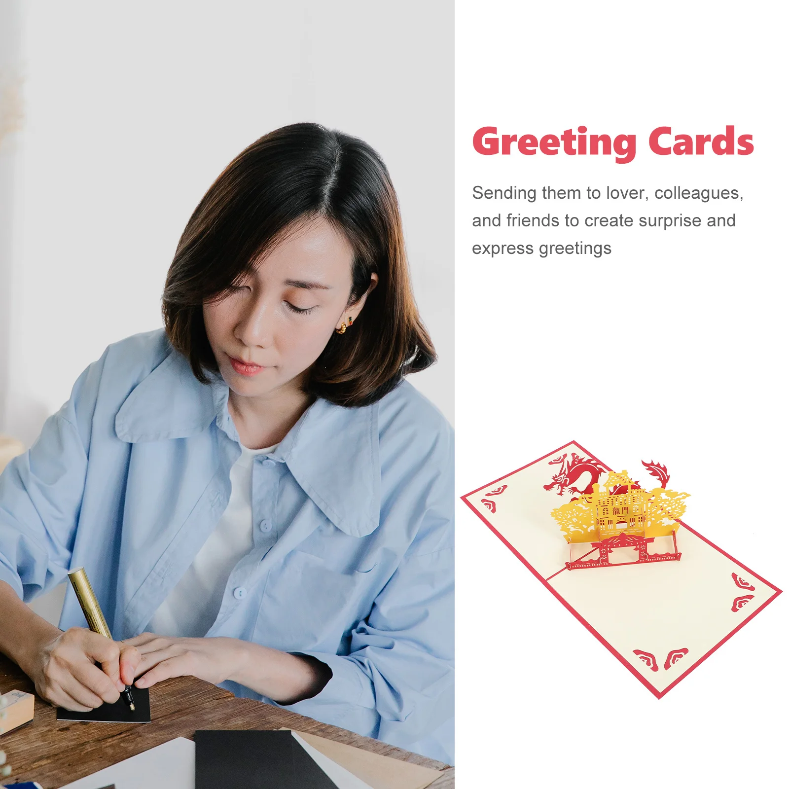 

Graduation Greeting Card Up Dragon Hollow Craft Sturdy Paper Card for Anniversary Festival Party Decorative