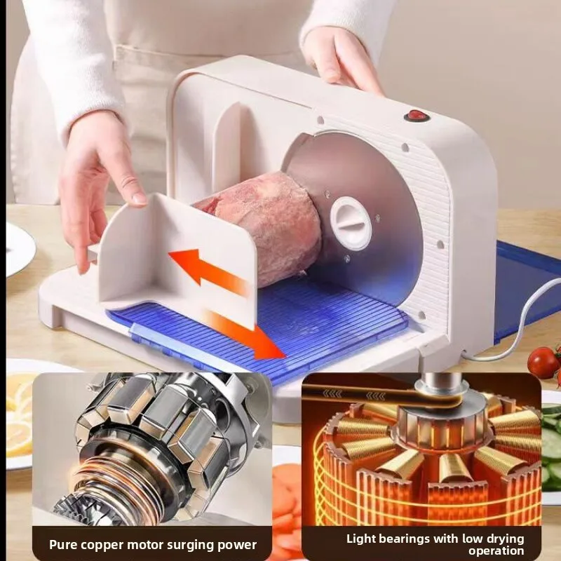 Professional Multi-Function Food Slicer Vegetable Fruit Meat Cheese Cutter with Stainless Steel Blades, Non-Slip Base & Safety