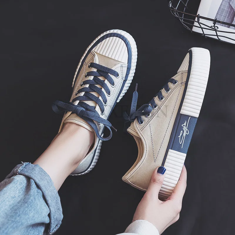 Women\'s Sports Shoes Flat Low-top Sports Women\'s Durable Casual Canvas Sneakers Cute 2024 Fashion Tennis Shoes Mainland China