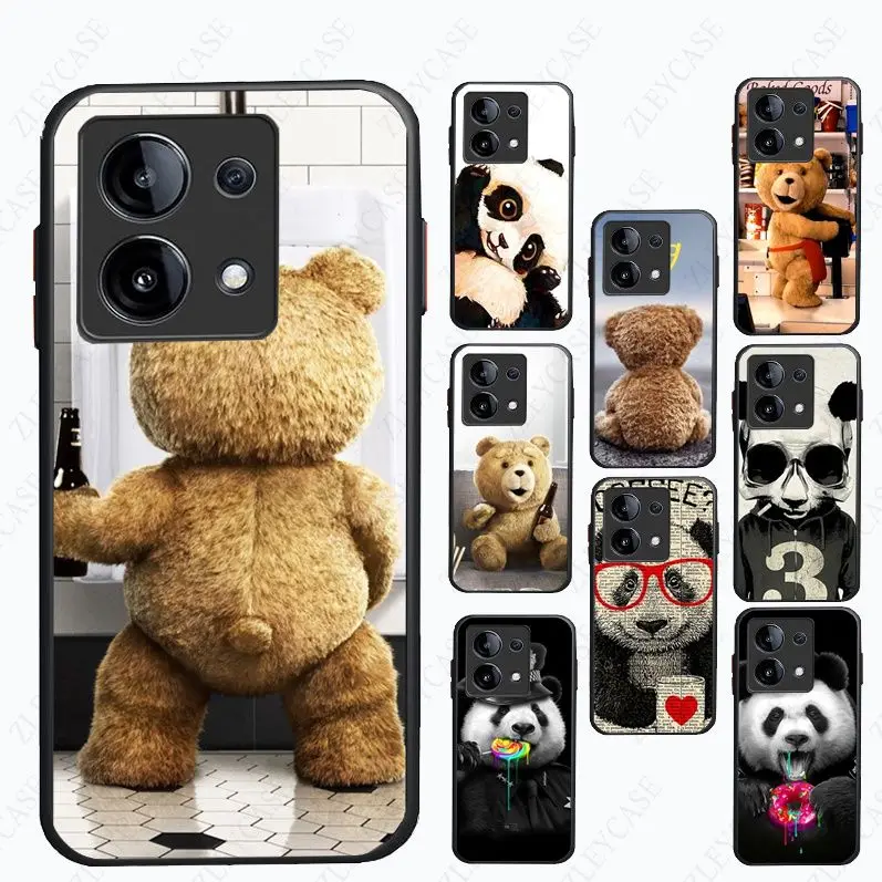 fundas cute teddy panda Phone Cover For Xiaomi Redmi Note13pro note12pro 11pro note10pro 9pro 8pro 9s 9T 8T K40 12C 10C 9C Cases