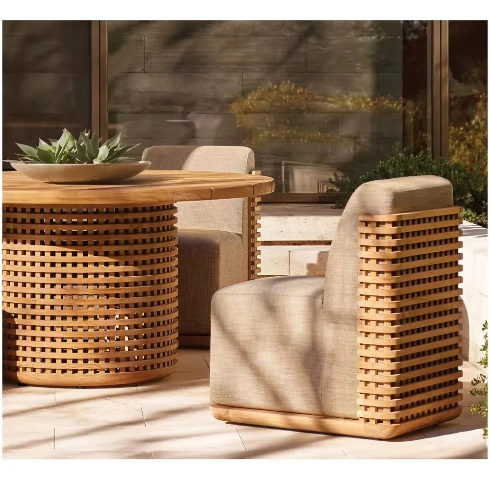 

Modern Teak Wood Recliner Garden Courtyard Restaurant Outdoor - Restaurant Kitchen Villa