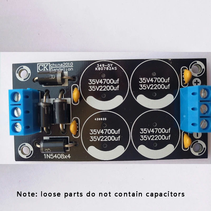 Rectifier Filter Board Power Amplifier Dual Power Board DIY Kit Can Install 4 Capacitors