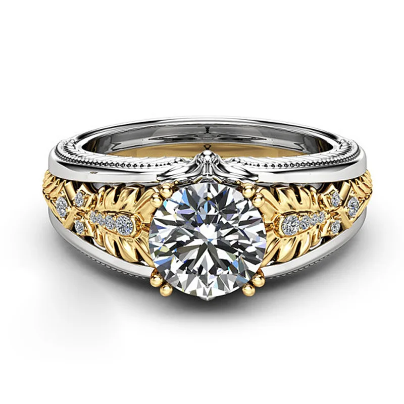 Anillo De oro blanco De 18 quilates con diamantes Vintage, piedras preciosas para boda para mujer, Topacio puro, joyería Anel, Anillos De Bizuteria, piedras preciosas