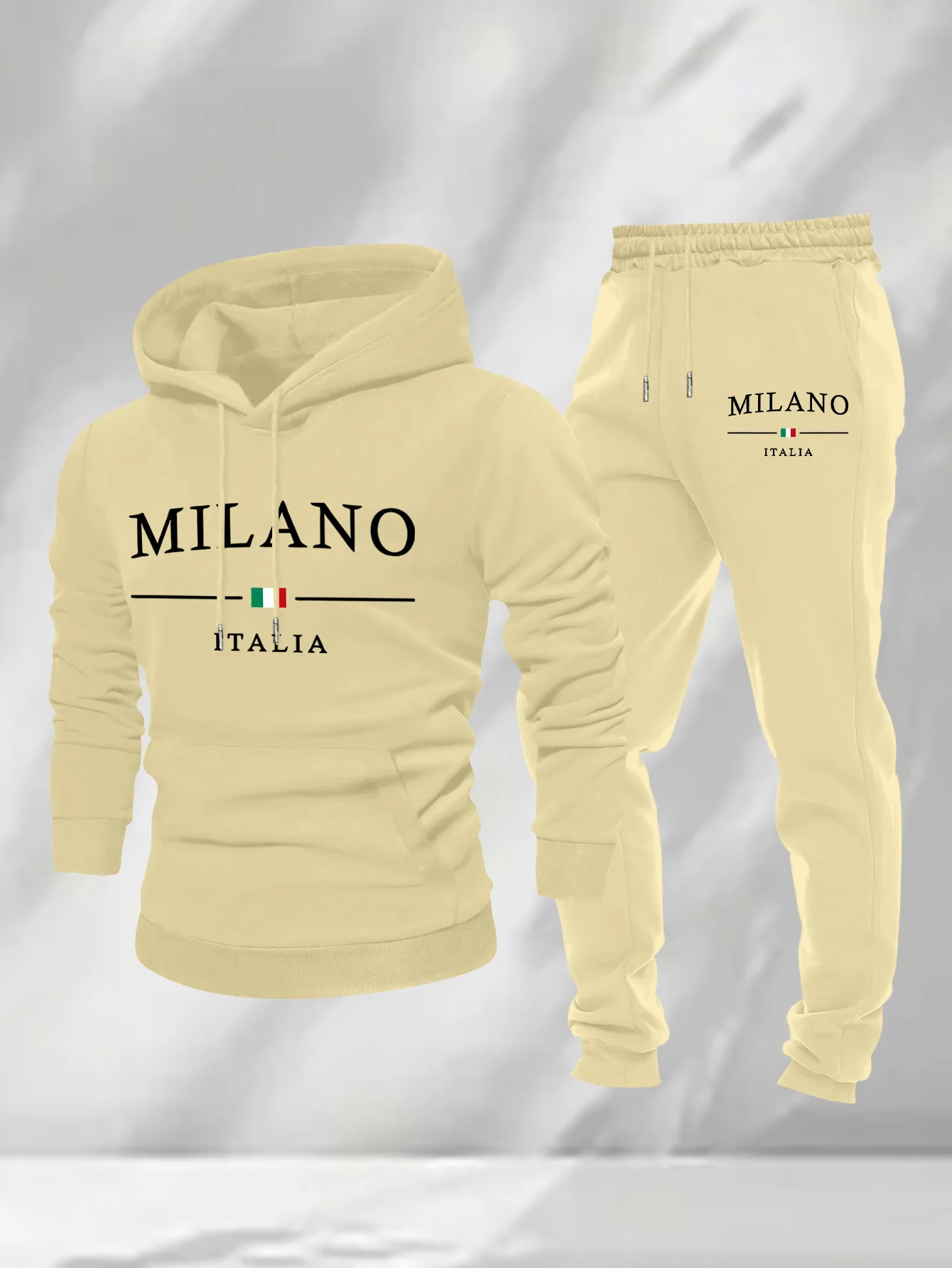 2025 봄가을 베스트셀러 남성 후드티 세트 부드럽고 피부 친화적인 캐주얼하고 세련된 레터 프린트 남성복