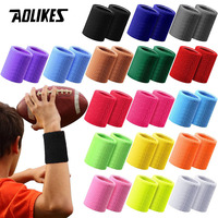 AOLIKES 1 Pair Towel Sports Wristbands Tennis Sweat Bands Wrist Guard For Basketball Volleyball Padel Fitness Sweatbands Wrap