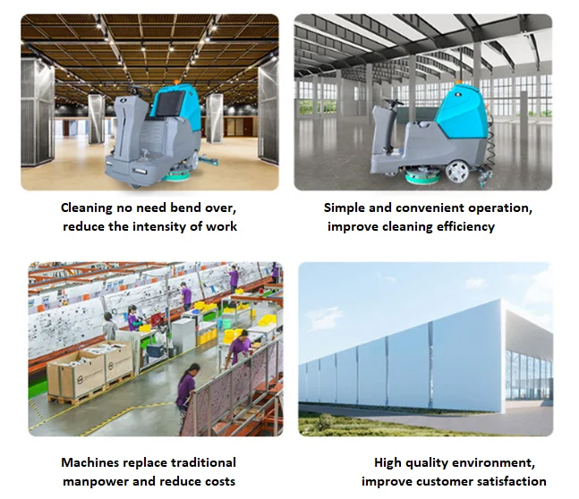 Commercial Floor Sweeper Cleaning Machine Ride On Floor Scrubber Machine