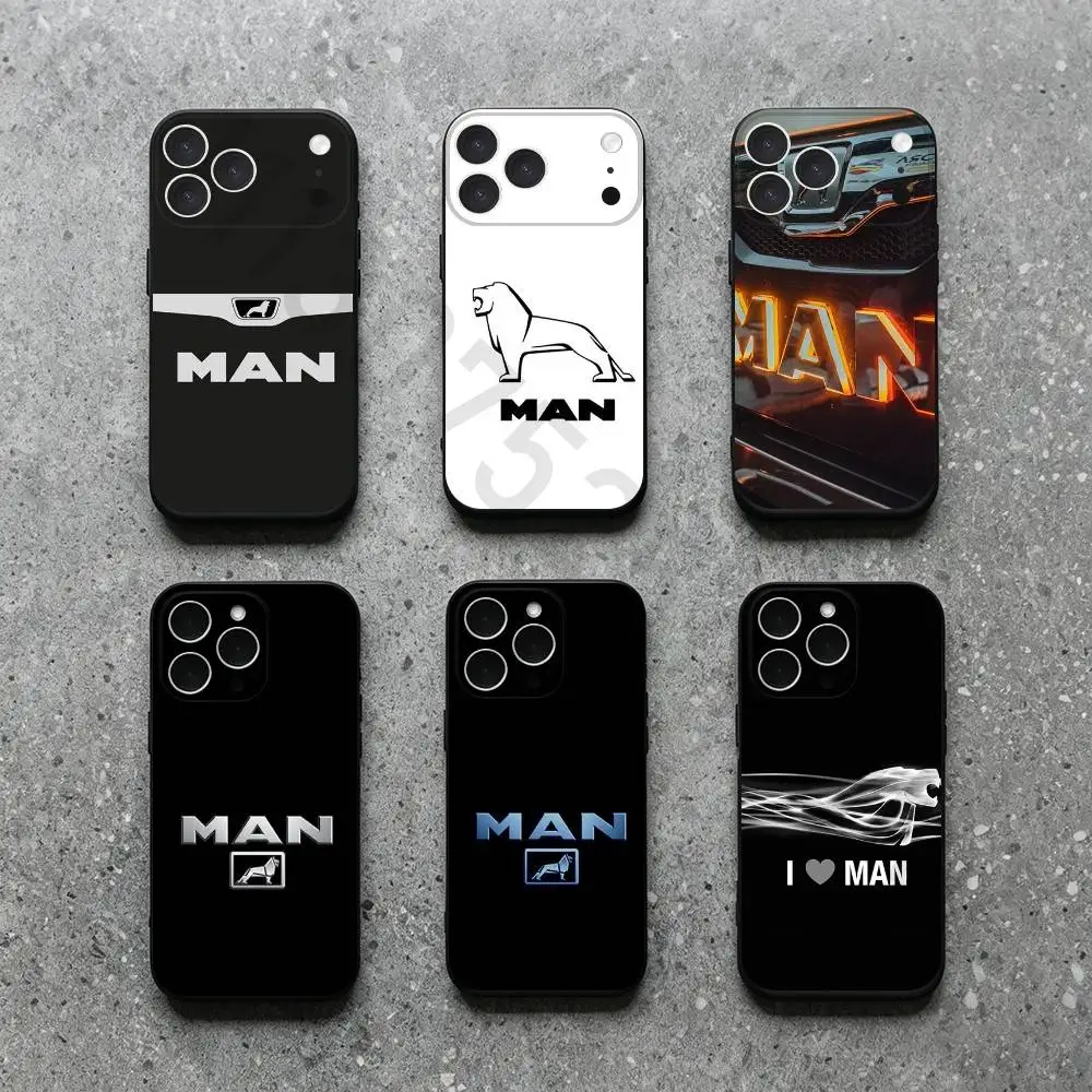 

M-Man truck logo For iPhone 17 11 12 13 15 16 14 Pro Max Phone Case X XR XS Plus SE Luxury Cover Funda