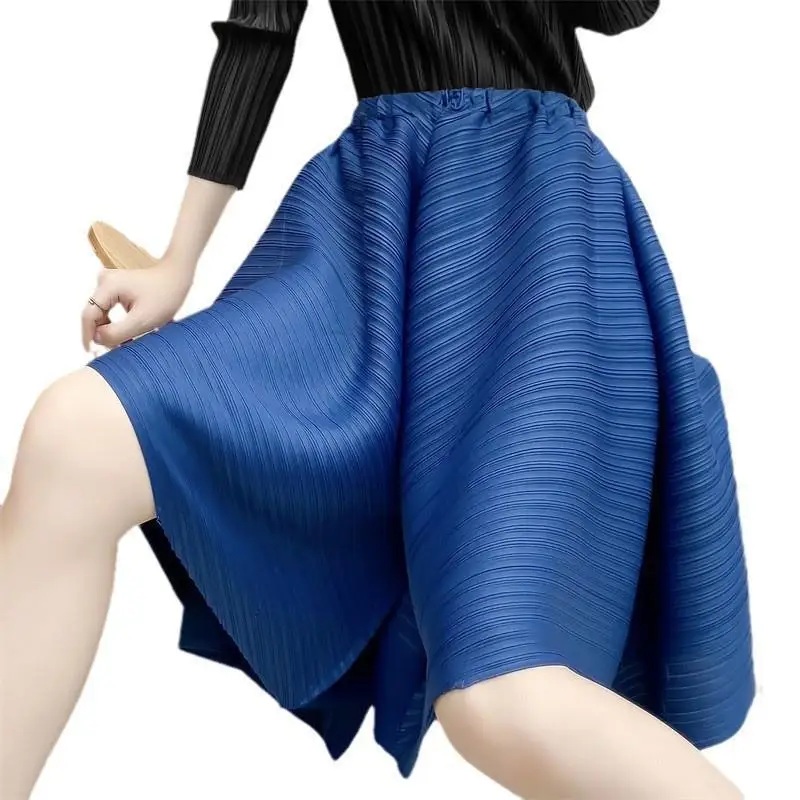 Summer pants women's pleated wide-leg pants loose pleated pants comfortable casual South East  pleated high waist niche
