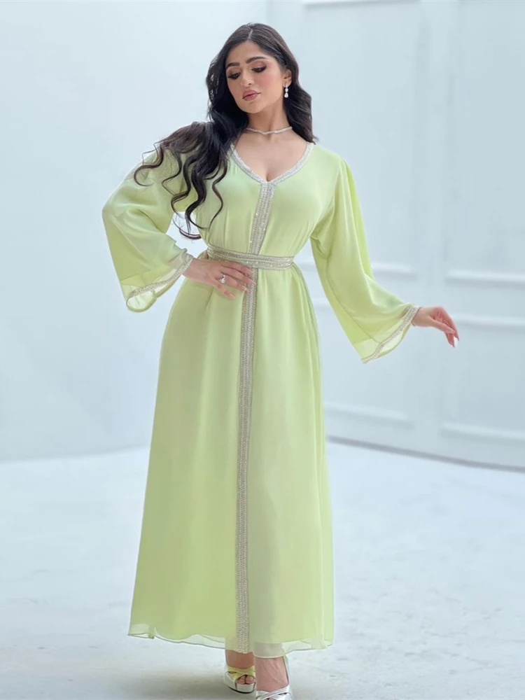 

Party Ramadan Kaftan Abaya Dubai Robe Longue Djellaba Musulmane Pakistani Turkey Islam Arabic Muslim Hijab Maxi Dress for Women