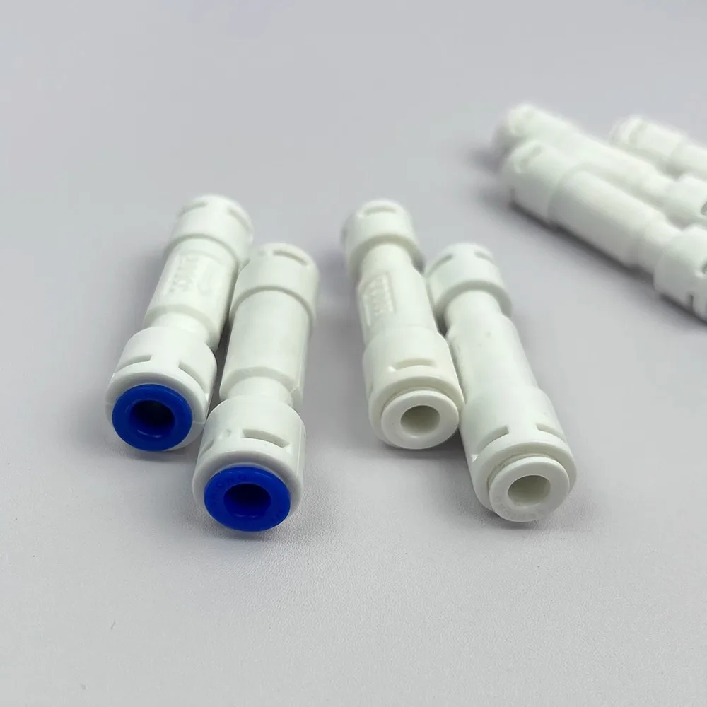 10pcs Straight Quick Connector Check Valve for 1/4 PE Water Purifier Prevents Backflow and Ensures Secure Connection