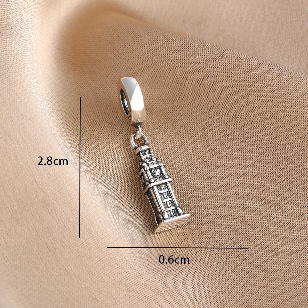 New S925 Silver Box Lock and Key Building DIY Charm Pendant Suitable for Original Charm Bracelet Valentine's Day Jewelry Gift